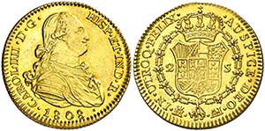 1808. Carlos IV. Madrid. AI. 2 escudos. ... 
