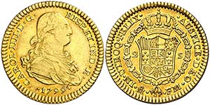 1799. Carlos IV. México. FM. 2 escudos. ... 