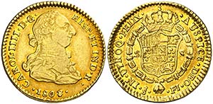 1808/7. Carlos IV. Santiago. FJ. 2 escudos. ... 
