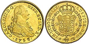1793. Carlos IV. Sevilla. CN. 2 escudos. ... 