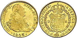 1803/2. Carlos IV. Sevilla. CN. 2 escudos. ... 