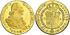 1803. Carlos IV. Sevilla. CN. 2 escudos. ... 