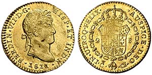 1811. Fernando VII. Cádiz. CI. 2 escudos. ... 