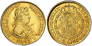 1813. Fernando VII. Madrid. IG. 2 escudos. ... 