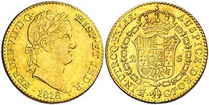 1818. Fernando VII. Madrid. GJ. 2 escudos. ... 