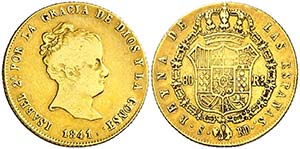 1841. Isabel II. Sevilla. RD. 80 reales. ... 