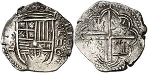 1595. Felipe II. Granada. F. 2 reales. (Cal. ... 