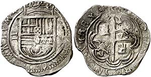1597. Felipe II. Granada. C. 2 reales. (Cal. ... 