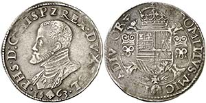 1563. Felipe II. Nimega. 1/2 escudo felipe. ... 