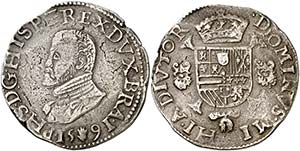 1591. Felipe II. Amberes. 1 escudo felipe. ... 