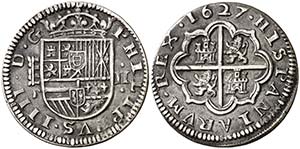 1627. Felipe IV. Segovia. P. 2 reales. (Cal. ... 