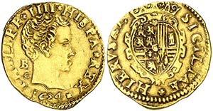 1624. Felipe IV. Nápoles. B/C. 1 escudo. ... 