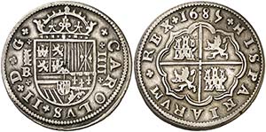 1685. Carlos II. Segovia. BR. 4 reales. ... 
