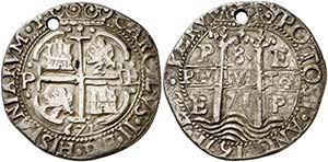 1671. Carlos II. Potosí. E. 8 reales. (Cal. ... 