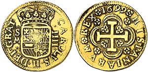 1699. Carlos II. Sevilla. M. 4 escudos. ... 