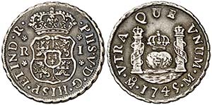 1745. Felipe V. México. M. 1 real. (Cal. ... 