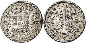 1740. Felipe V. Madrid. JF. 2 reales. (Cal. ... 