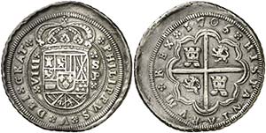 * 1705. Felipe V. Sevilla. P. 8 reales. ... 