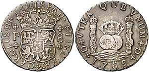 * 1769. Carlos III. Guatemala. P. 8 reales. ... 