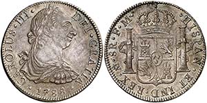 * 1788. Carlos III. México. FM. 8 reales. ... 