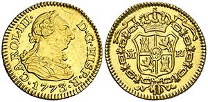 1773. Carlos III. Madrid. PJ. 1/2 escudo. ... 