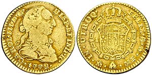 1772. Carlos III. México. MF. 1 escudo. ... 
