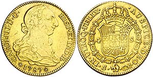 1787. Carlos III. Sevilla. CM. 4 escudos. ... 