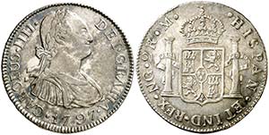1797. Carlos IV. Guatemala. M. 2 reales. ... 