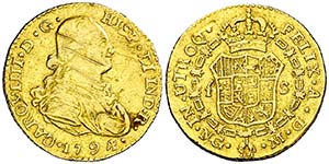 1794. Carlos IV. Guatemala. M. 1 escudo. ... 