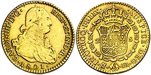 1801. Carlos IV. Madrid. FA. 2 escudos. ... 
