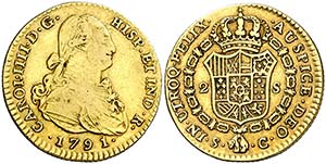 1791. Carlos IV. Sevilla. C. 2 escudos. ... 