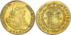 1796. Carlos IV. Madrid. MF. 4 escudos. ... 