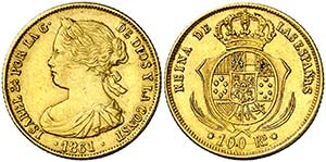 1861. Isabel II. Sevilla. 100 reales. (Cal. ... 