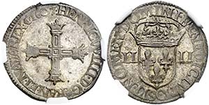 1607. Francia. Enrique IV. C (Saint Lo). 1/4 ... 