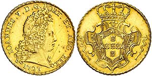 1723. Portugal. Juan V. (Lisboa). 4 escudos. ... 