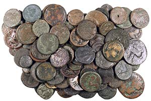 Lote de 90 monedas íberas y cartaginesas, ... 