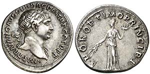 (107 d.C.). Trajano. Denario. (Spink. falta) ... 