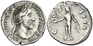 (150-151 d.C.). Antonino pío. Denario. ... 