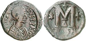 Justino I (518-527). Constantinopla. Follis. ... 