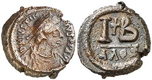 Justiniano I (527-565). Alejandría. 12 ... 