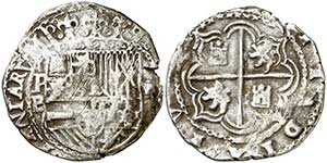 s/d. Felipe II. Potosí. B. 2 reales. (Cal. ... 