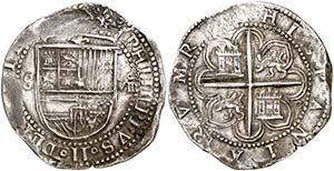 s/d. Felipe II. Sevilla. . 8 reales. (Cal. ... 