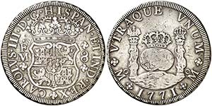 1771. Carlos III. México. FM. 8 reales. ... 
