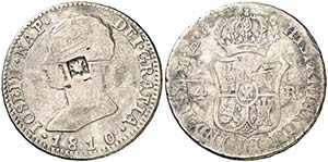 (1841). 5,73 g. Resello de Vique (Cuba) (De ... 