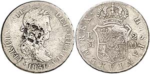 (1841). 5,59 g. Resello de Vique (Cuba) (De ... 