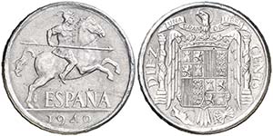 1940. Estado Español. 10 céntimos. (Cal. ... 