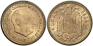 1947*1953. Estado Español. 1 peseta. (Cal. ... 