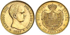 1887*1962. Estado Español. PGV. 20 pesetas. ... 