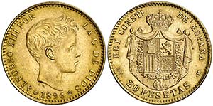 1896*1962. Estado Español. MPM. 20 pesetas. ... 