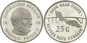 1990. Antillas Holandesas. 25 gulden. (Kr. ... 